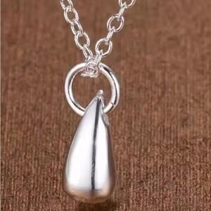 Elegant 925 stamp Silver color Pendant Necklace 18 inches